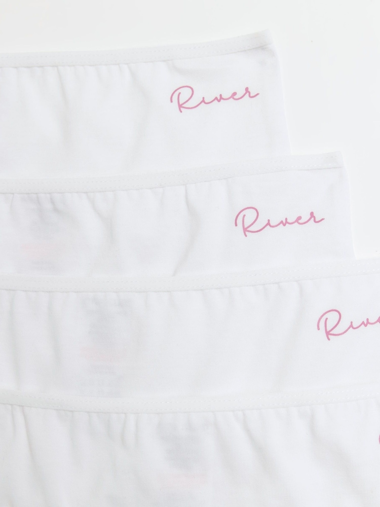 River Island Girls Branded Briefs 7 Pack - Slika 2 iz 3