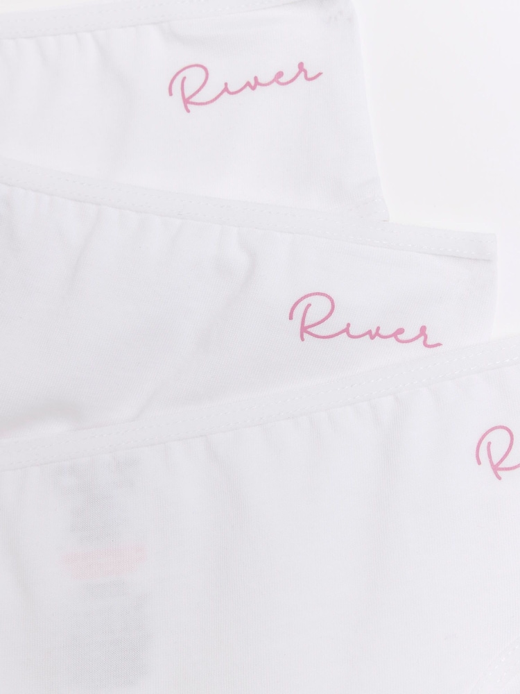 River Island Girls Branded Briefs 7 Pack - Slika 3 iz 3