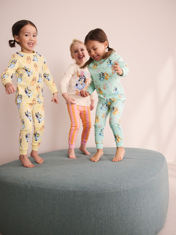 Blue/Yellow Snuggle Pyjamas 3 Pack (12mths-8yrs) - Image 2 of 12