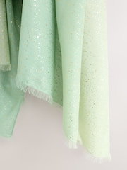 散落的鼠尾草绿色箔 - 轻便围巾 - 7的图像6｝