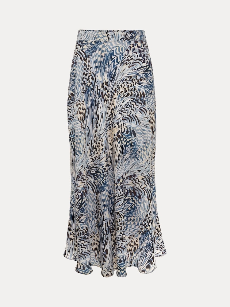 Phase Eight Blue Adola Animal Print Skirt - Image 1 of 1 Phase Eight Blue Adola Animal Print Skirt - Image 1 of 1