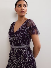 Phase Eight Purple Petite Kaida Dress - Image 4 of 6