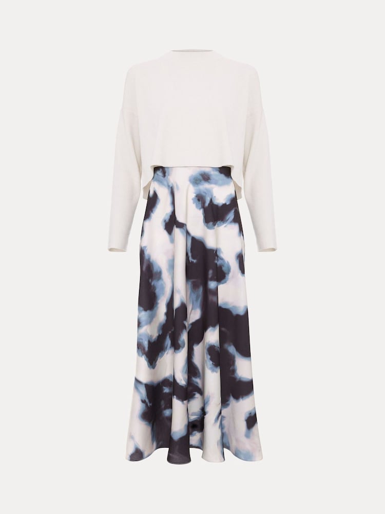 Phase Eight White Issy Tye Dye Dress - Image 6 of 6 Phase Eight White Issy Tye Dye Dress - Image 6 of 6