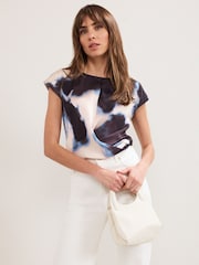 Phase Eight Black Honor Blurred Top - Image 1 of 5