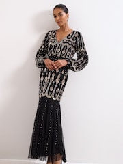 Phase Eight Black Petite Sasha Dress - Image 3 of 7