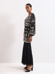 Phase Eight Black Petite Sasha Dress - Image 6 of 7