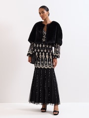 Phase Eight Black Petite Sasha Dress - Image 7 of 7
