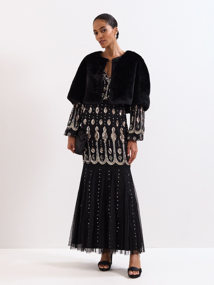 Phase Eight Black Petite Sasha Dress - Image 7 of 7