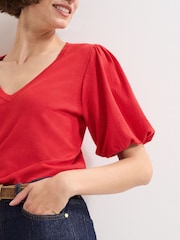 Phase Eight Red Courtney V-Neck Top - Image 4 of 6