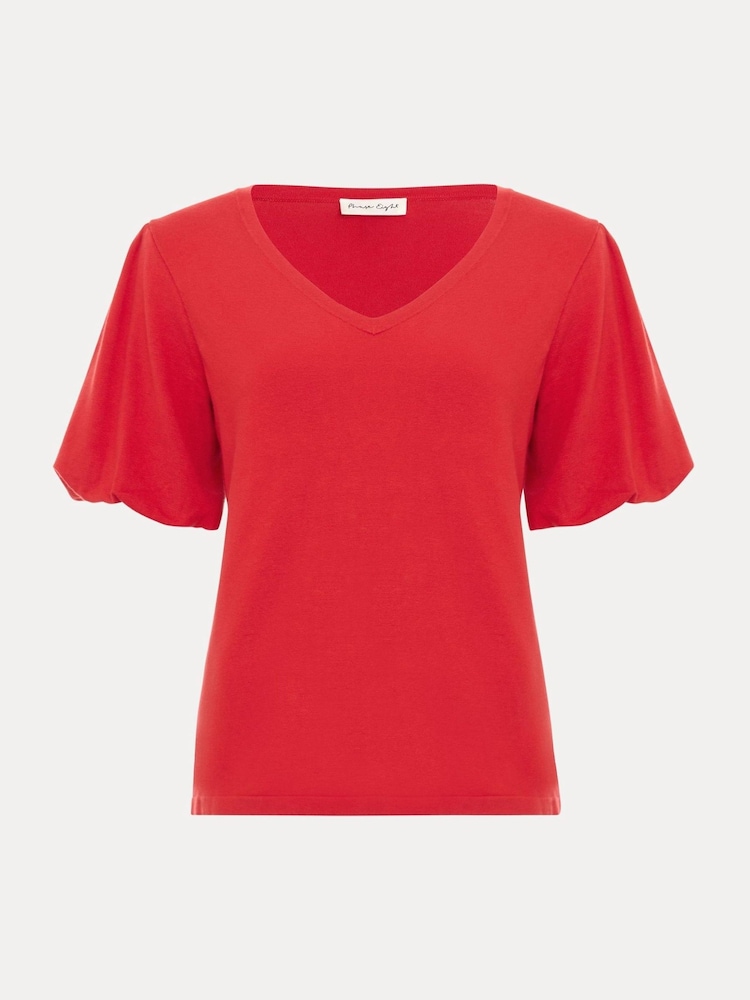 Phase Eight Red Courtney V-Neck Top - Image 6 of 6