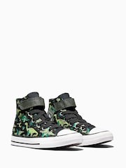 Converse Black Chuck Taylor Easy On Dino Print Trainers - Image 4 of 7