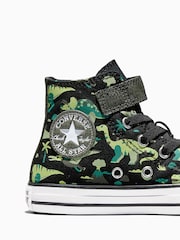 Converse Black Chuck Taylor Easy On Dino Print Trainers - Image 7 of 7