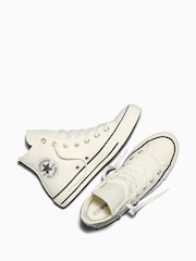 Converse Cream Chuck Taylor Beads High Trainers - Image 6 of 8
