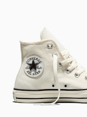 Converse Cream Chuck Taylor Beads High Trainers - Image 7 of 8