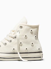 Converse Cream Chuck Taylor Beads High Trainers - Image 8 of 8