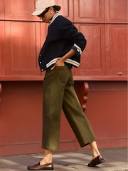 Baukjen Blue Terri Wool Blend Bomber Classic Jacket - Image 2 of 5