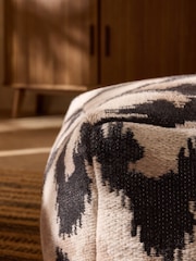 Woven Ikat Sqaure Pouffe - 3суретінің 2 суреті