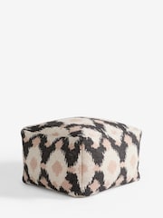 Woven Ikat Sqaure Pouffe - 3суретінің 3 суреті