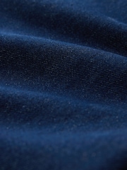 Rinse Blue Boyfriend Hourglass Wide Leg Mid Rise Turn Up Jeans - Image 10 of 10