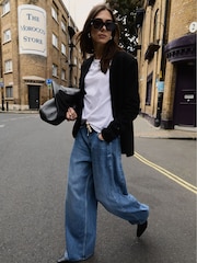 Baukjen Blue Leonor Tie Front Wide Leg Jeans - Image 1 of 5