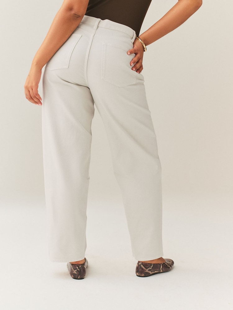 Ecru Hourglass Baggy Wide Leg Jeans - Image 2 of 8