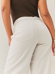 Ecru Hourglass Baggy Wide Leg Jeans - Image 5 of 8