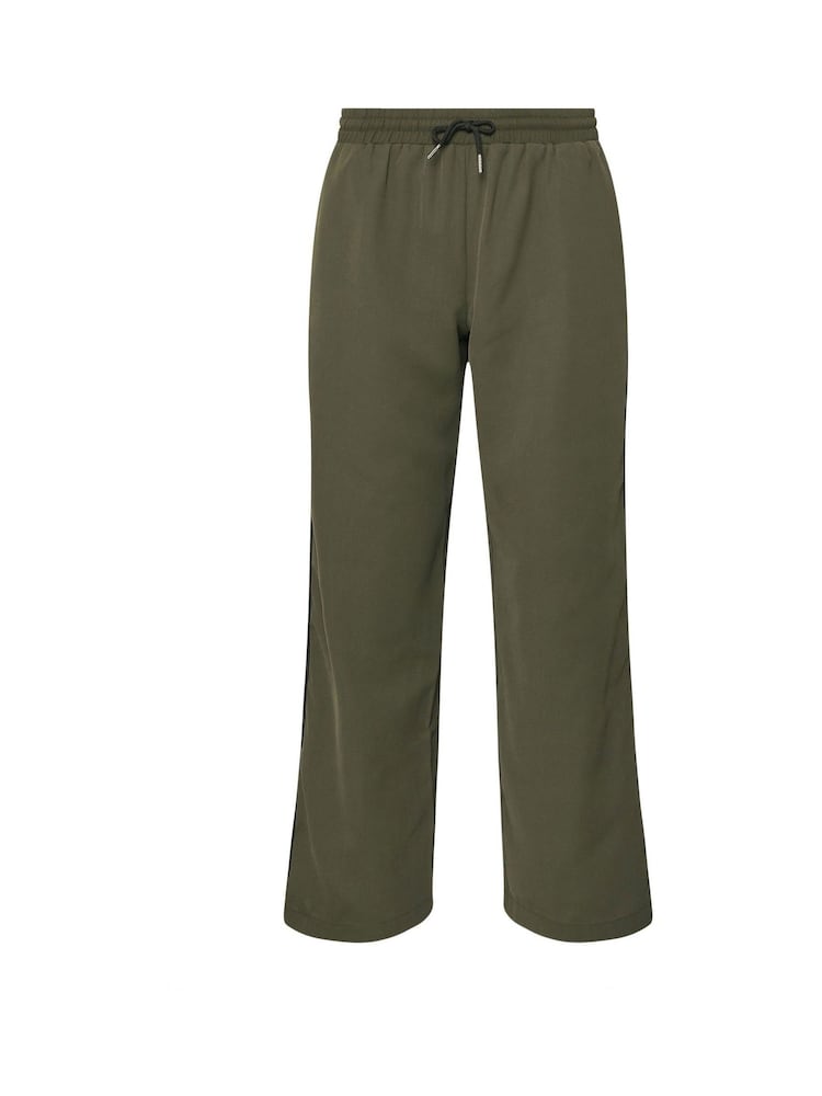 PixieGirl Petite Green Side Stripe Wide Leg Trousers - Image 5 of 5