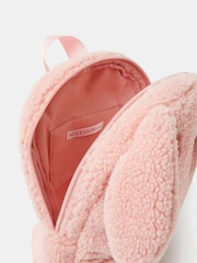 Angels By Accessorize Pink Girls Borg Bunny Backpack - Image 2 of 2
