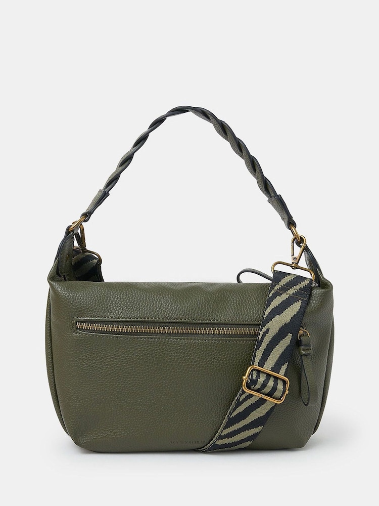 Accessorize Green Multi Strap Cross-Body Bag - Image 1 of 3