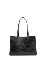 LK Bennett Black Olivia Grained Leather Oloid Tote Bag - Image 2 of 3