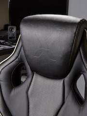 X Rocker Gold Maverick Height Adjustable Office Gaming Chair With Natural Lumbar Support - Image 4 of 6