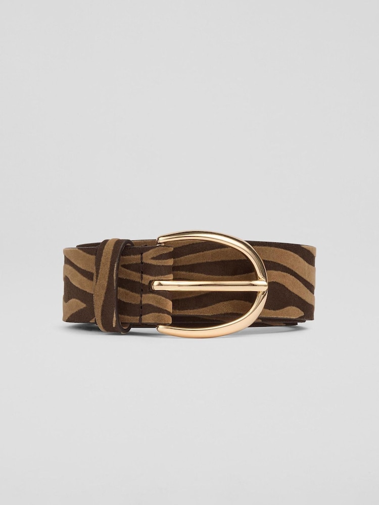 LK Bennett Brown Classic Cotton Jeans Belt - Image 2 of 3