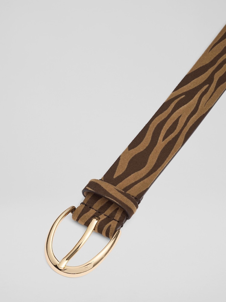 LK Bennett Brown Classic Cotton Jeans Belt - Image 3 of 3