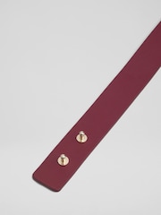 LK Bennett Red Oloid Snaffle Leather Belt - Image 2 of 2