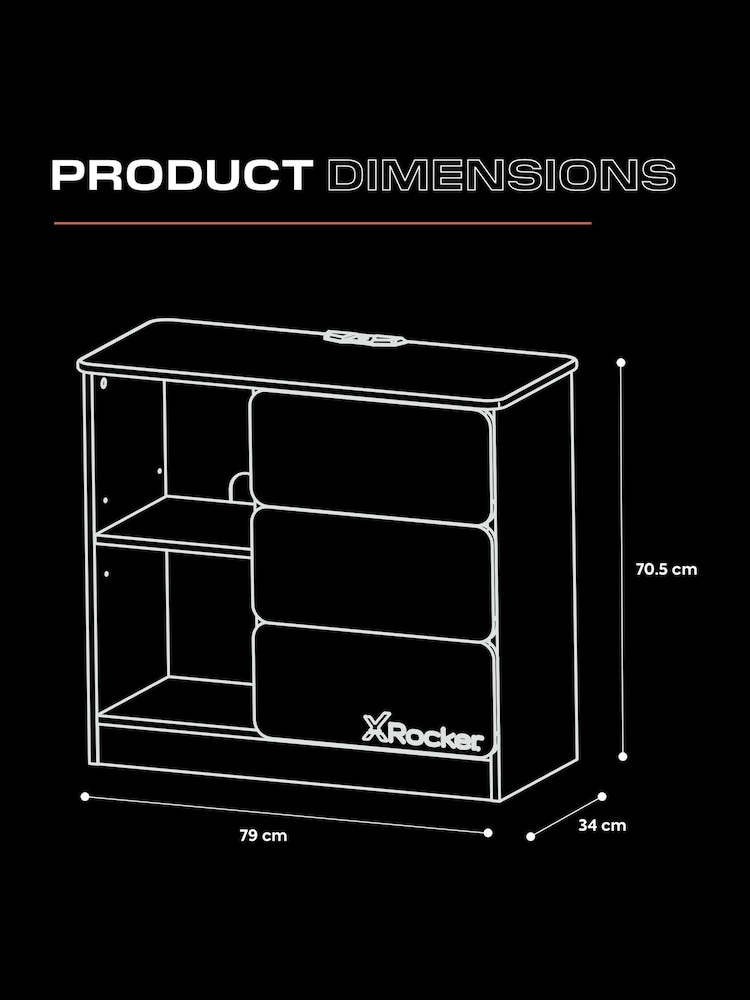 X Rocker Blue Carbon Tek Chest Of Drawers - Image 6 of 6
