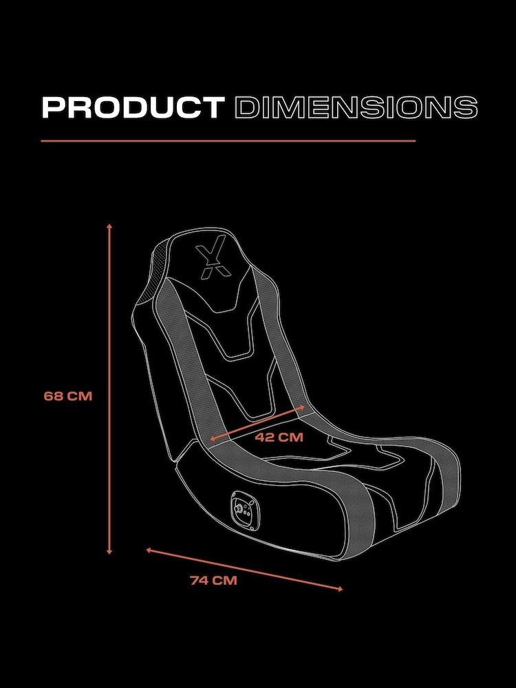 X Rocker Black Chimera RGB 20 Stereo Audio Gaming Chair With Vib Light - Image 6 of 6