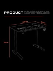 X Rocker Black Panther Gaming Desk - Image 6 of 6