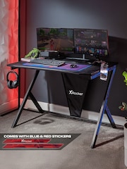 X Rocker Black Ocelot Gaming Desk - Image 1 of 6
