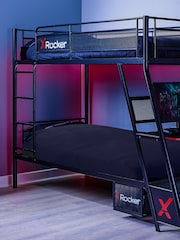 X Rocker Black Armada Dual Bunk Bed With Gaming Desk - Image 1 of 6