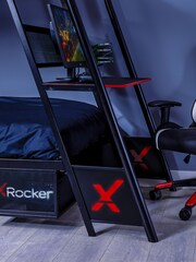 X Rocker Black Armada Dual Bunk Bed With Gaming Desk - Image 5 of 6