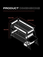 X Rocker Black Armada Dual Bunk Bed With Gaming Desk - Image 6 of 6