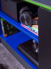 X Rocker Blue Carbon Tek TV Media Cabinet With Neo Fibre - Image 2 of 6