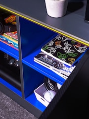 X Rocker Blue Carbon Tek TV Media Cabinet With Neo Fibre - Image 3 of 6