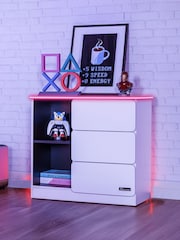 X Rocker White Carbon Tek Chest Of Drawers - Image 1 of 6