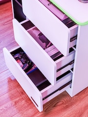 X Rocker White Carbon Tek Chest Of Drawers - Image 2 of 6