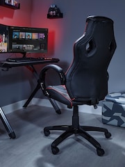 X Rocker Red Maverick Height Adjustable Office Gaming Chair With Natural Lumbar Support - Image 3 of 6