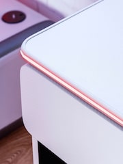 X Rocker White Carbon Tek Desk With Wireless Charging And Neo Fibre LED - Image 3 of 6
