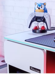 X Rocker White Carbon Tek Desk With Wireless Charging And Neo Fibre LED - Image 5 of 6