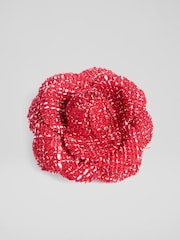 LK Bennett Red Corsage Red Cotton - Image 3 of 4