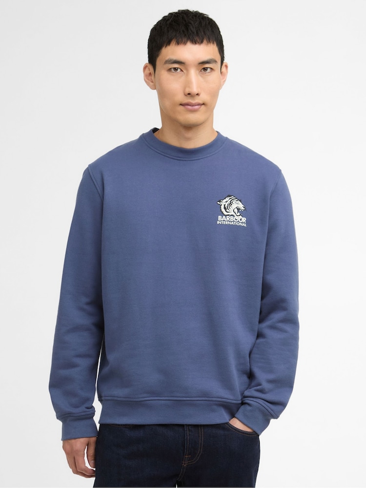 Barbour International Blue Talisman Graphic Sweatshirt - Image 1 of 6